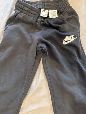 Nike Kids Dark Gray Sweatpants with White Logo